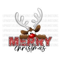 reindeer png, merry christmas png, rudolph png, christmas reindeer png, sublimation design, xmas png