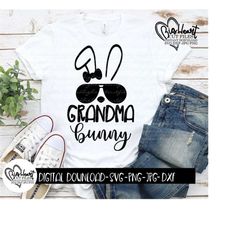 grandma bunny svg, png, jpg, dxf, easter svg, bunny ears svg, easter bunny svg, easter quote svg, silhouette, cricut, sublimation