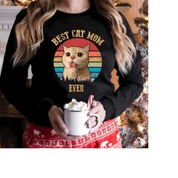 vintage best cat mom ever t shirt,cat mom tshirt, retro cat mom shirt, cute cat mom shirt, cat mom ever tee, best mom t