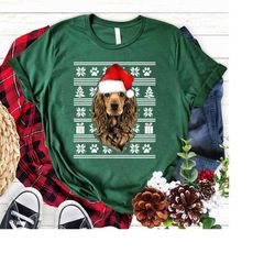 funny cocker spaniel dog merry christmas t shirt, cocker spaniel dog shirt, funny cocker spaniel dog shirt, cocker spani