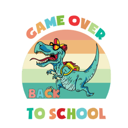 back to school svg, game over back to school svg, gaming box svg, kids gaming svg, student teacher svg, digital download