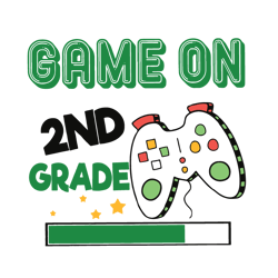 game on second grade svg, soccer svg, cut file, 2nd grade svg, back to school svg, first day of school, digital download