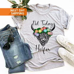 not today heifer shirt png, cow shirt png, farm shirt png, sassy cow shirt png, cow lover gift, farmer shirt png, cowgir