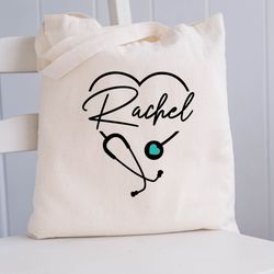 nurse gift, gift for nurse, graduation gift, nurse graduation gift, doctor gift, nurse, tote, tote bag, personalized nur