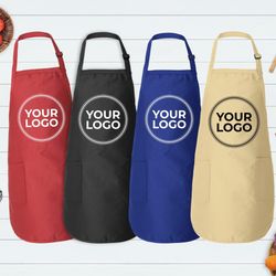 personalized logo apron, custom apron with pockets, logo apron, custom print apron, custom text apron, custom apron wome