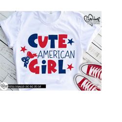 4th of july svg, png, jpg, dxf, fourth of july svg, cute american girl svg, independence day shirt design, silhouette cut file, cricut cut