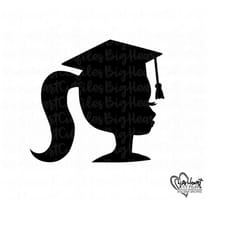 graduation head svg, png, jpg, dxf, graduation svg, graduated student girl svg,graduate cut files, square academic cap svg, diploma svg