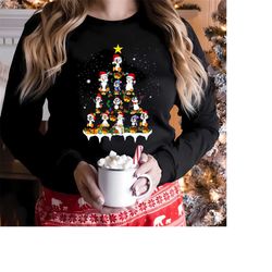 funny penguin christmas tree shirt ornament decor gift,cute penguin christmas sweatshirt, christmas sweatshirt, penguin