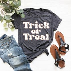 trick or treat shirt png, funny halloween t-shirt png, trick or treat tees, toddler halloween shirt png, halloween shirt