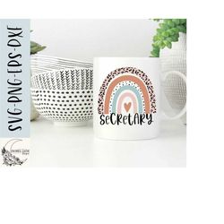 secretary svg, secretary rainbow svg, rainbow svg, secretary shirt svg, school svg, svg,png, eps, instant download, cricut