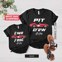 two fast matching family birthday shirt pngs, 2nd birthday, race car birthday shirt png, 2nd birthday outfit, 2 fast 2 c