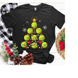 tennis christmas tree gifts t shirt,tennis lover sweatshirt, tennis ball christmas shirt, tennis player t shirt, christm