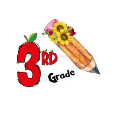 back to school png, 3rd grade png, school pencil sublimation, school pencil png, back to school sublimation, printable digital file