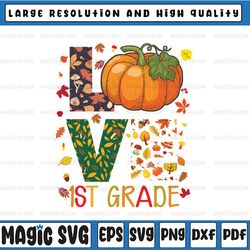 love 1st grade sublimation design, love pumpkin png downloads, leopard fall yall files, thanksgiving design, fall sign p