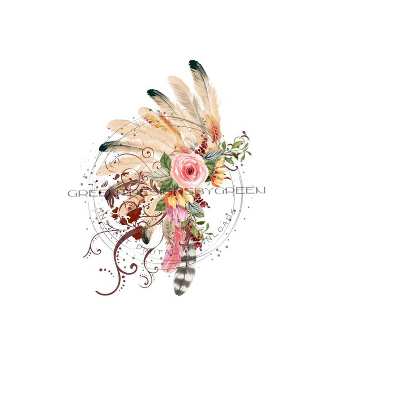 2610202311168-abstract-feather-headdress-clipart-pink-flower-accent-image-1.jpg