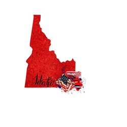 idaho state map, us state map sublimation, 4th of july png, american flag, american state map, military sublimation, idaho png.