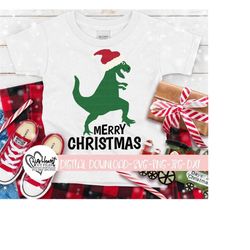 santa dinosaur svg,christmas dinosaur svg,santa saurus christmas t-rex svg,boy christmas svg,christmas kids shirt design silhouette,cricut