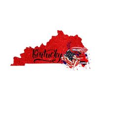 kentucky state map, us state map sublimation, 4th of july png, american flag, american state map, military sublimation, kentucky png