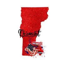 vermont state map sublimation, us state map, 4th of july png, american flag, american map, military sublimation, vermont png.