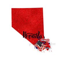 nevada state map png, us state map sublimation, 4th of july png, american flag, american state map, military sublimation, nevada clipart.