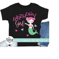 mermaid svg, png, jpg, dxf, mermaid birthday girl svg, mermaid cut files, mermaid birthday shirt designs, silhouette cut file, cricut cut