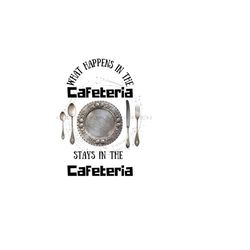 cafeteria confidential sublimation png / jpg - lunch lady clipart - digital download