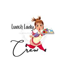 cafeteria worker appreciation clipart - 'lunch lady crew' sublimation png - school kitchen staff - printable jpg - instant download