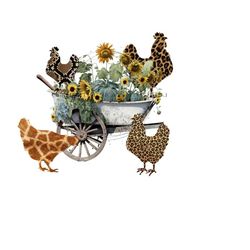 leopard print chicken png for sublimation, cow, giraffe, and snake print chicken png, chicken png.