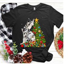 cute husky christmas tree christmas t shirt,siberian husky christmas sweatshirt, siberian husky christmas sweater, siber