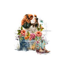 puppy dog png file, western dog sublimation, vintage cowboy boots png, puppy clipart, wildflower sublimation png.
