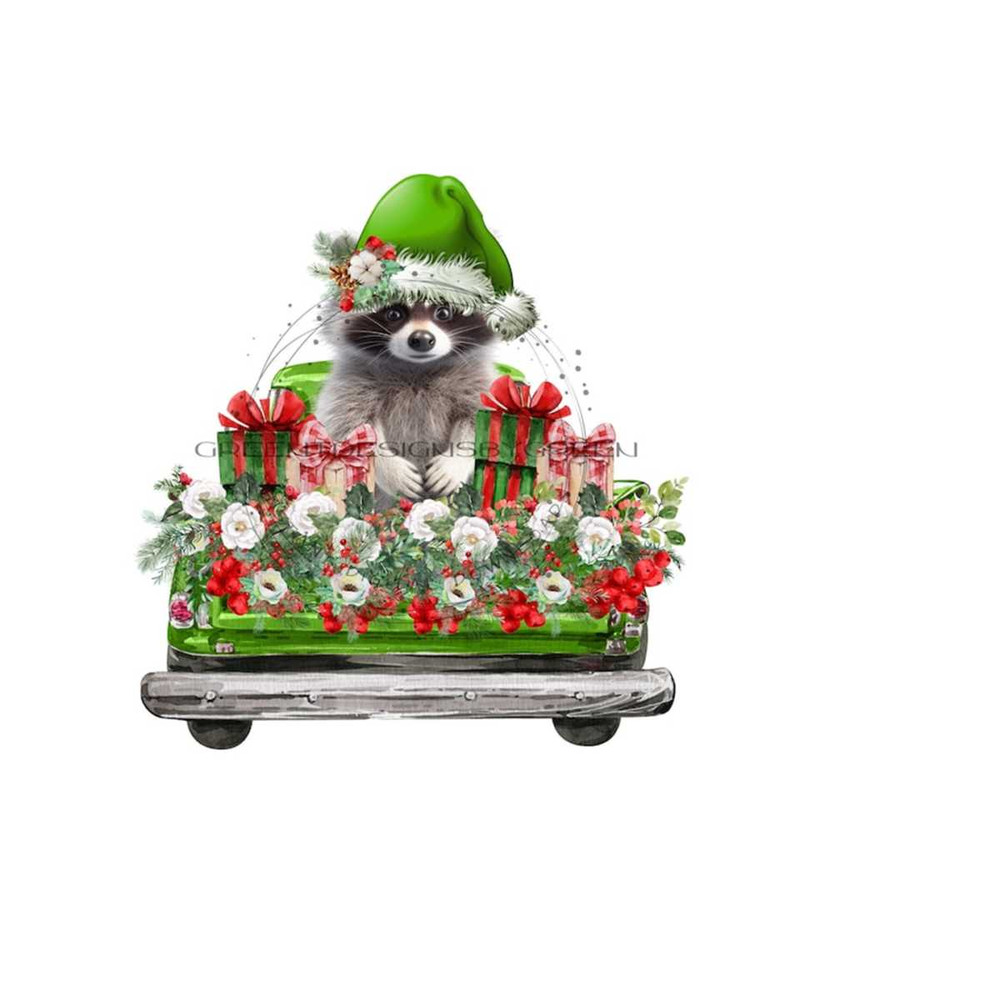 2610202311370-cute-christmas-raccoon-in-santa-hat-png-vintage-truck-image-1.jpg