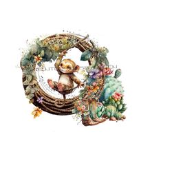 monkey png image, monkey swinging clipart, cactus png, digital download png, monkey clipart, monkey sublimation, zoo sublimation.