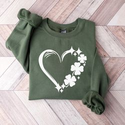 four leaf clover sweatshirt png, st patricks day shirt png, st patricks day gifts, women st patricks day shirt png, sain