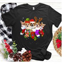 christmas socks corgi dog christmas shirt, corgi dog christmas sweatshirt,christmas sweatshirts for women,christmas men,