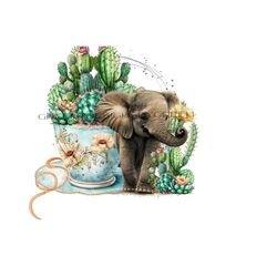 elephant png download, elephant clipart png, wild elephant png, elephant sublimation, tea cup png clipart, western cactus sublimation.