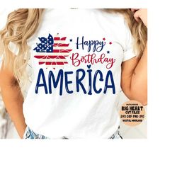 usa flag sunflower happy birthday america svg, png, jpg, dxf,  patriotic, 4th of july svg, america svg, silhouette, cricut, fourth of july