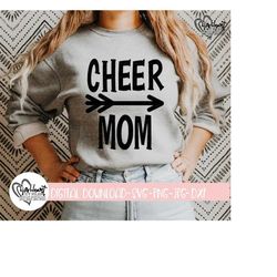 cheer mom svg, png, jpg, dxf, cheer mom squad svg, cheerleader svg, cheerleading svg, silhouette cut file, cricut cut file, instant download
