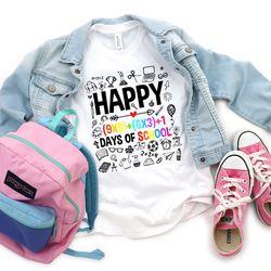 happy 100 days of school, math formula shirt png, teacher gift, teacher appreciation, 100 days brighter, back to school