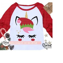 christmas unicorn svg, png, jpg, dxf, unicorn svg, santa unicorn svg, unicorn cut file, kids christmas svg, silhouette, cricut, sublimation