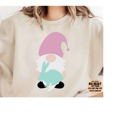 easter gnome svg, gnome svg, png, jpg, dxf, easter gnome easter bunny svg, gnome cut file, easter svg, silhouette cut file, cricut file