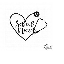 school nurse svg stethoscope heart svg,nurse svg,stethoscope svg png jpg dxf file,medical student svg, silhouette,cricut,free commercial use