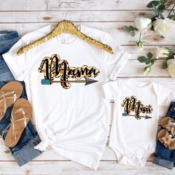 leopard mama shirt png, leopard mini shirt png, mama mini matching shirt png, mamas girl shirt png, mama mini arrow shir