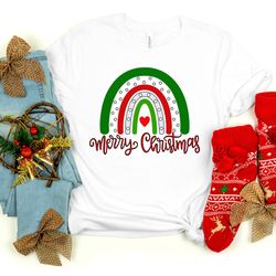 merry christmas rainbow shirt png, rainbow shirt png, christmas family shirt png, christmas shirt png, merry christmas s