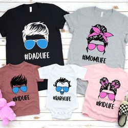 mom life shirt png, dad life shirt png, kid life shirt png, baby life shirt png, family matching shirt png, mom dad kid