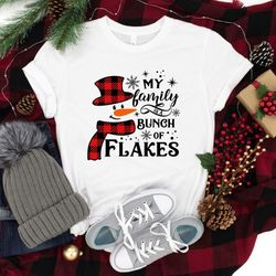 my family is a bunch of flakes shirt png, christmas shirt png, christmas tree shirt png, christmas family, funny christm