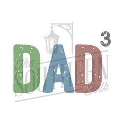 Dad of 3 PNG File, Sublimation Design Download, Digital Download