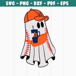 astros halloween baseball boujee stanley ghost svg file