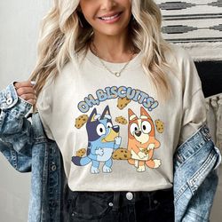 bluey oh biscuits shirt, oh biscuits, mum dad bluey t-shirt, bingo shirt, bluey friends shirt, bluey bingo shirt