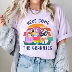 here come the grannies shirt, bluey and bingo grannies shirt, bluey and bingo shirt, bluey and bingo shirt gift