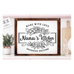 Nana's Kitchen Svg, Grandma's Kitchen Svg, Nana's Kitchen Svg, Kitchen Svg, Pot Holder Svg, Kitchen Svg